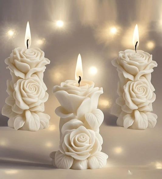 ROSE DESIGN CANDLE